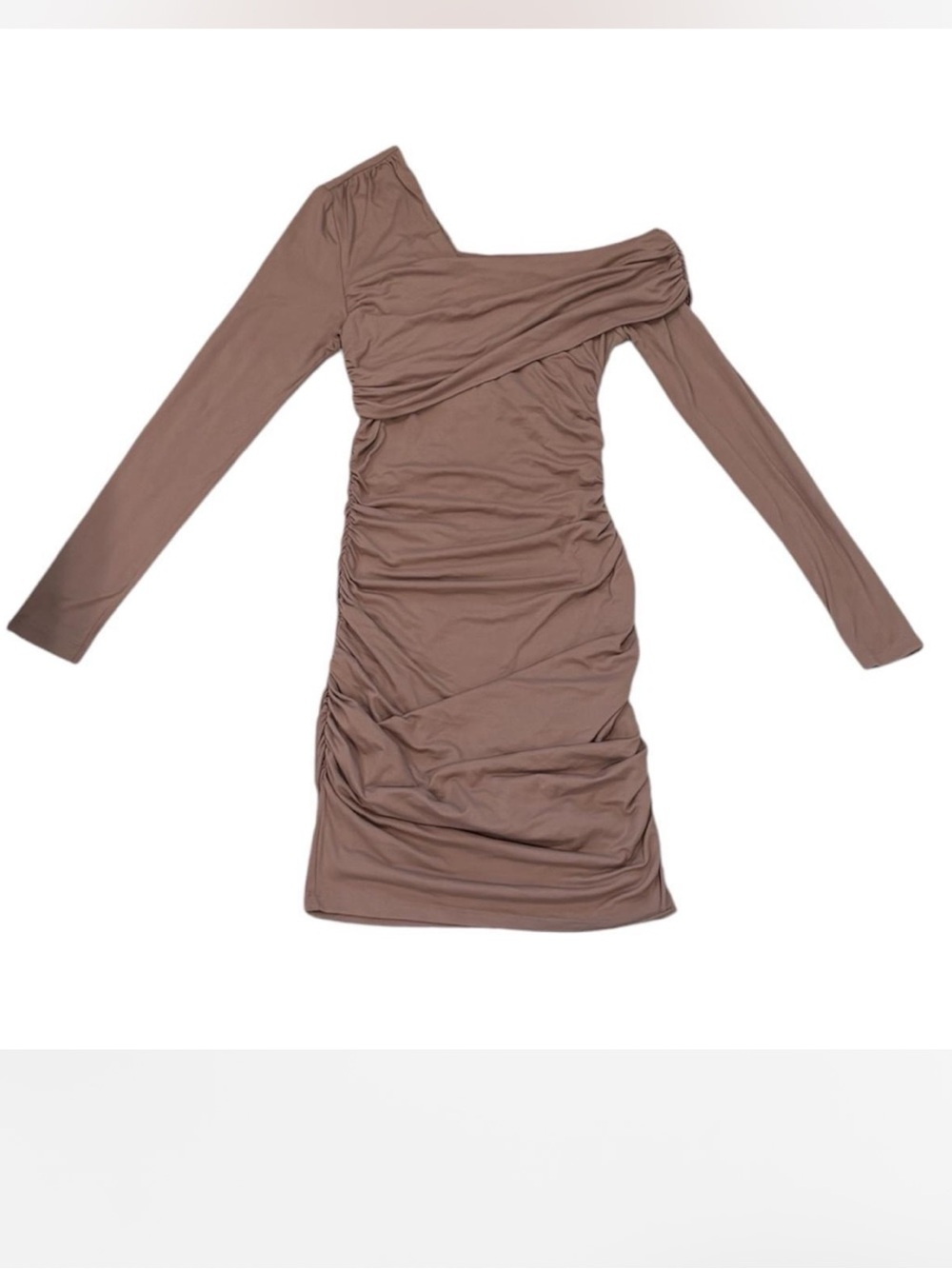 Susana Monaco Coco Off Shoulder Ruched Ling Sleeve Mini Dress M
